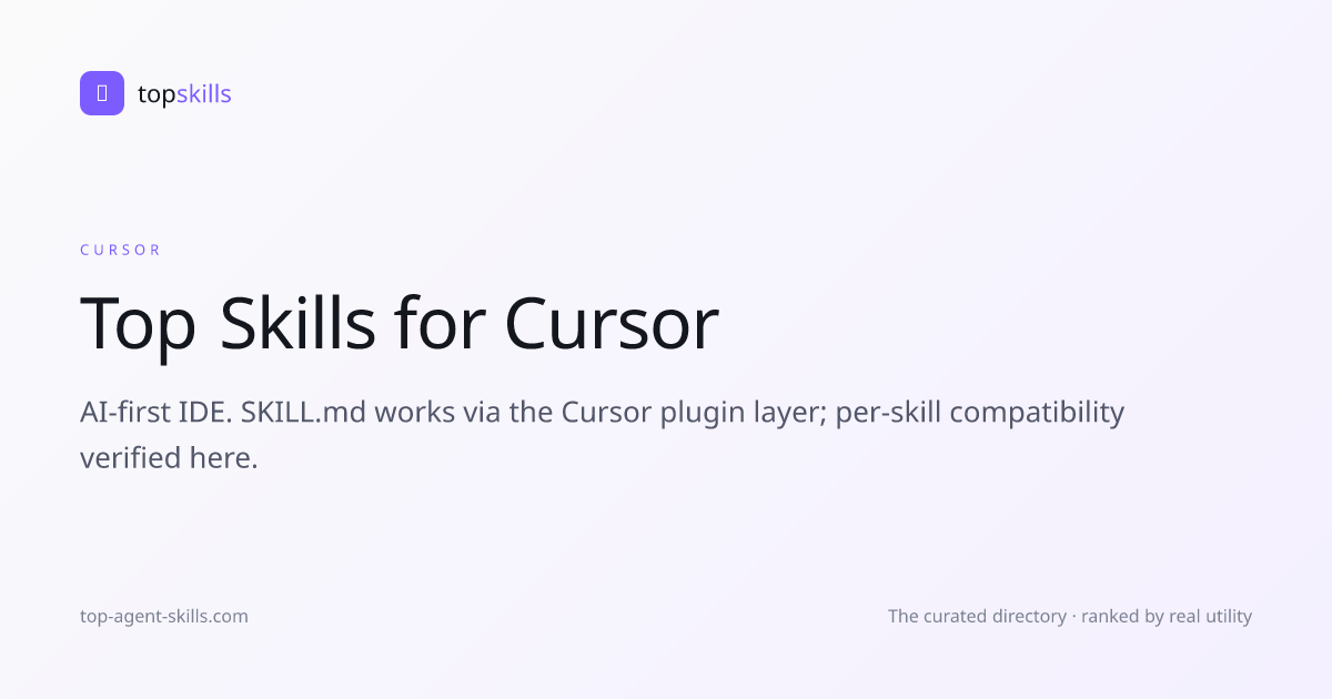 Top Skills for Cursor · Top Agent Skills